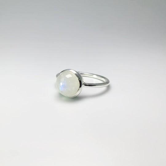 Rainbow Moonstone Ring - Rocks and Gems Canada