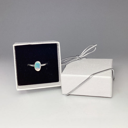 Faceted Ethiopian Fire Opal Ring - Rocks and Gems Canada