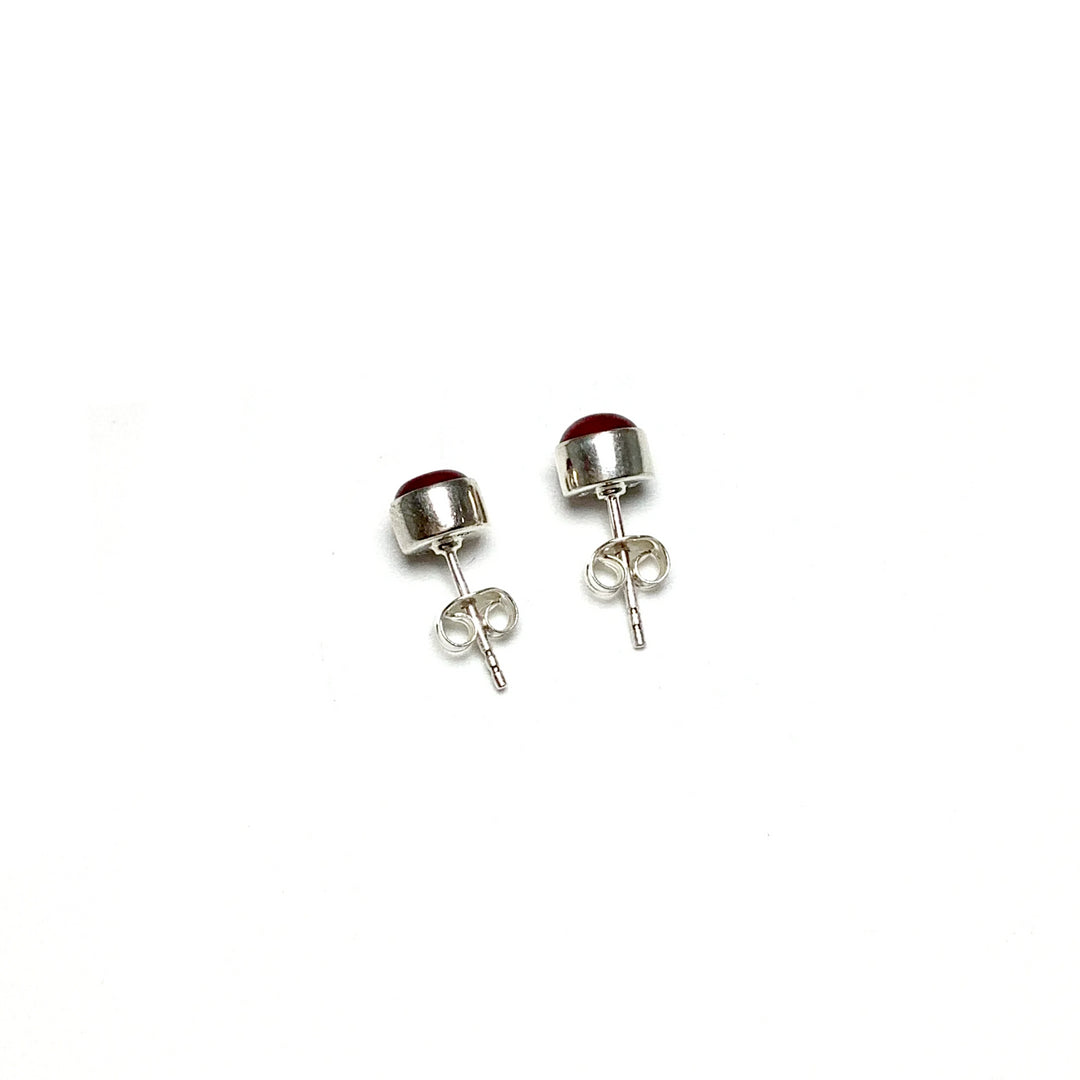 Carnelian Agate Stud Earrings - Rocks and Gems Canada