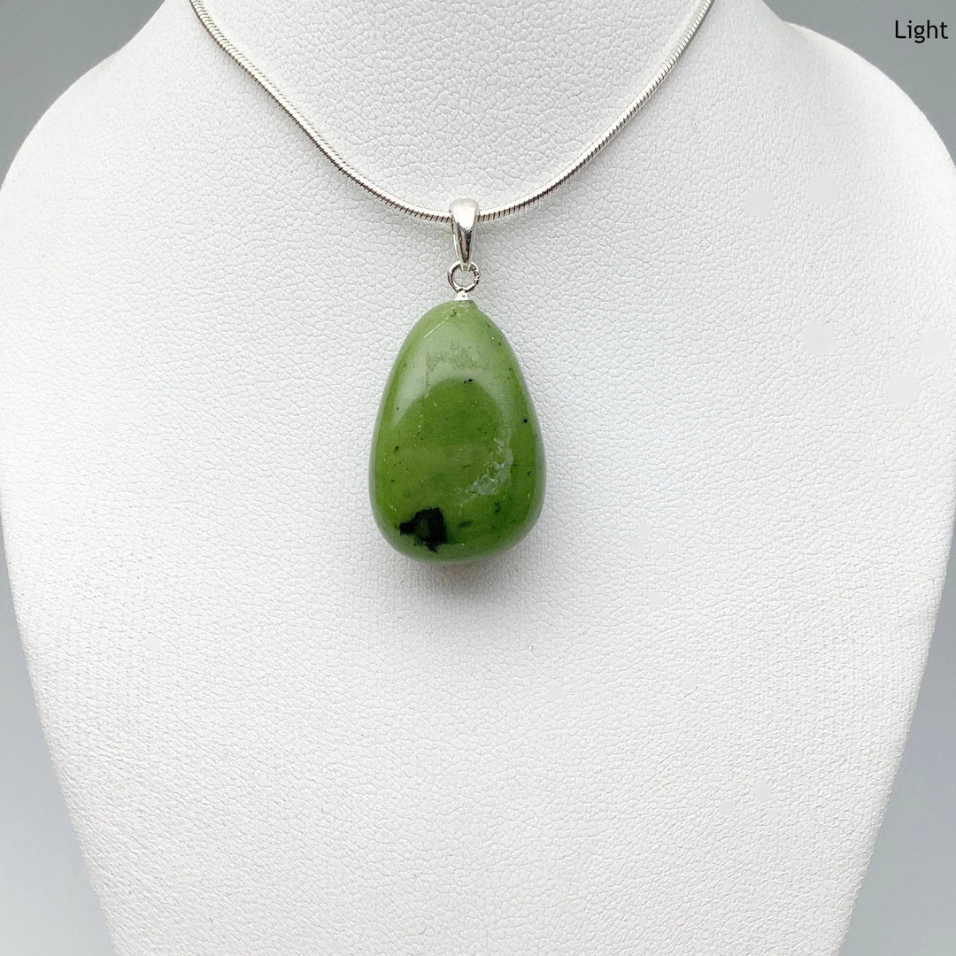 Canadian Jade Teardrop Pendant - Rocks and Gems Canada