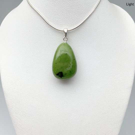 Canadian Jade Teardrop Pendant - Rocks and Gems Canada