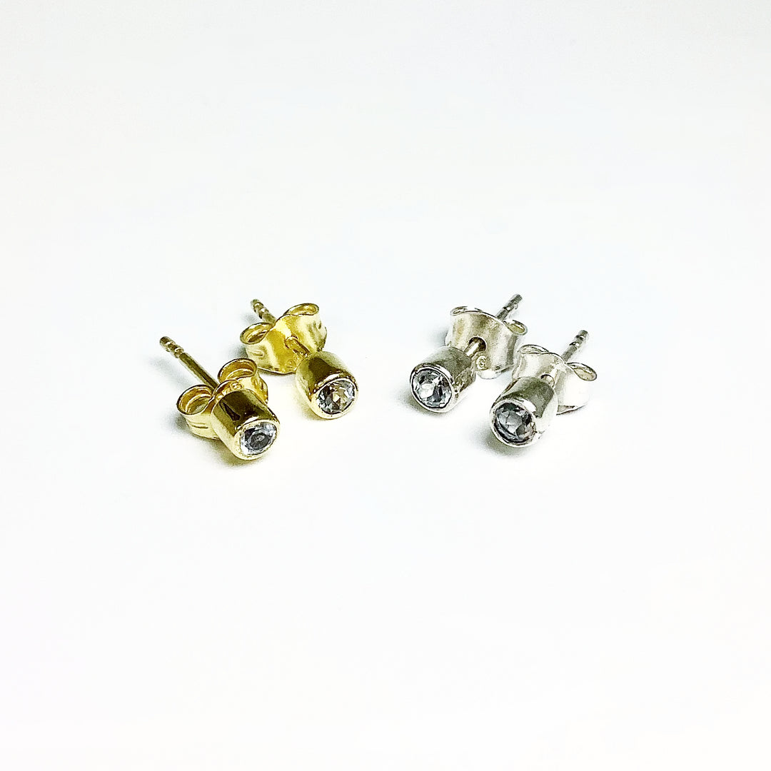 Blue Topaz Stud Earrings - Rocks and Gems Canada