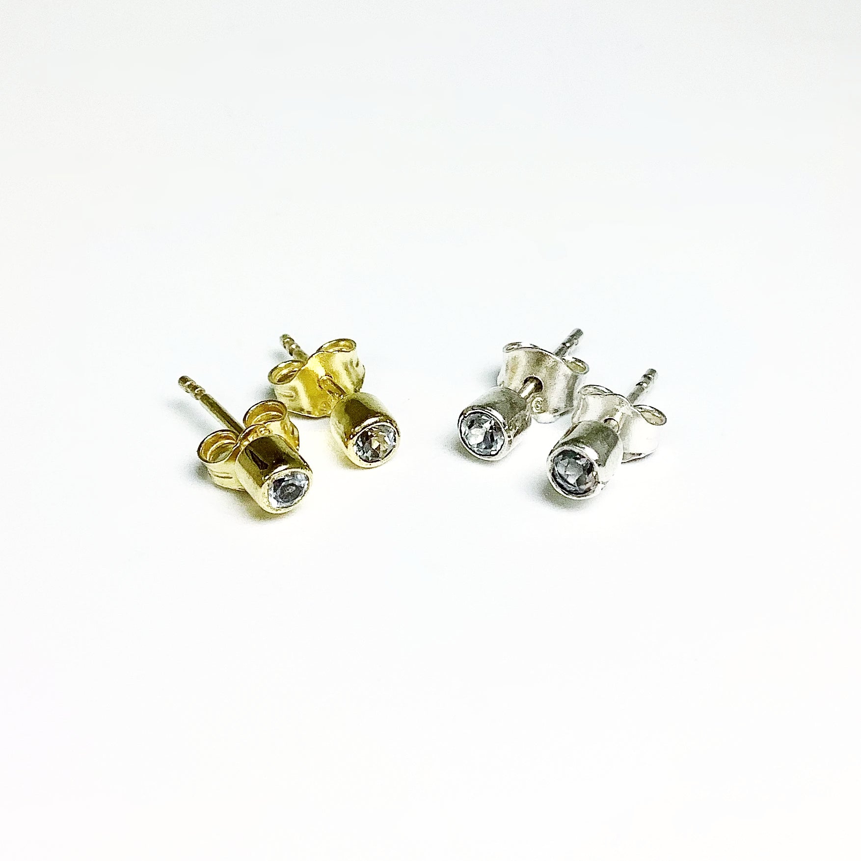 Blue Topaz Stud Earrings - Rocks and Gems Canada
