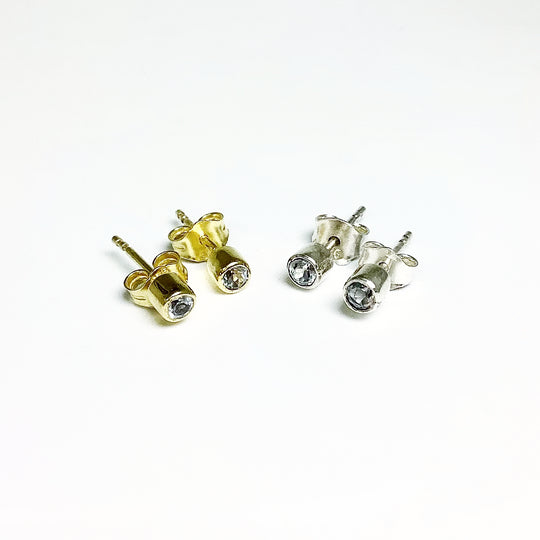 Blue Topaz Stud Earrings - Rocks and Gems Canada