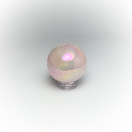 Aura Rose Quartz Sphere - Rocks and Gems Canada