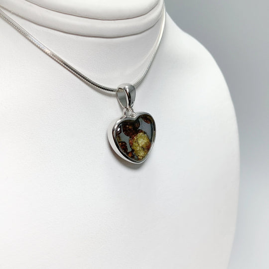 Sericho Meteorite Heart Pendant - Rocks and Gems Canada