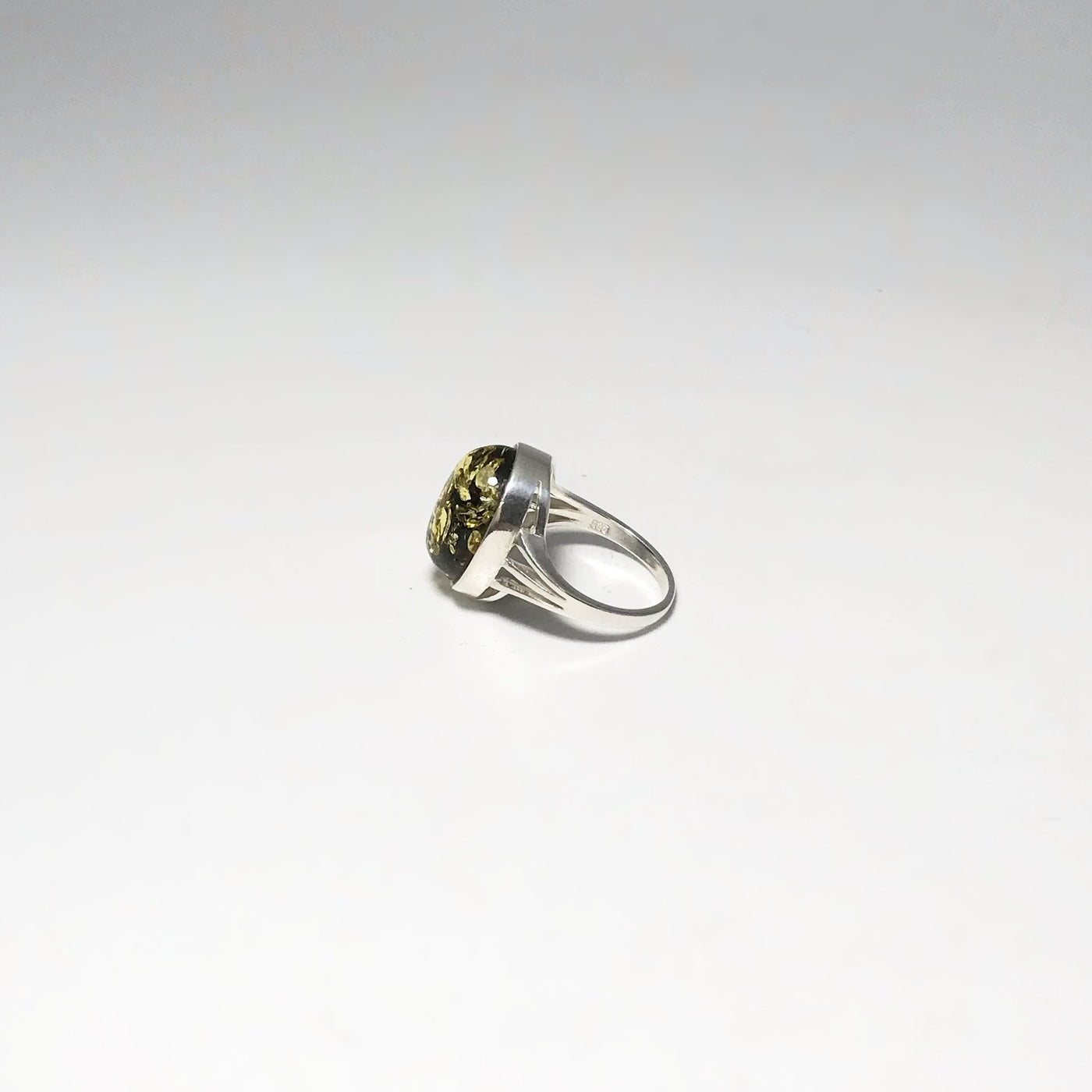 Green Amber Ring