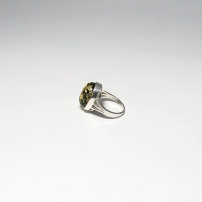 Green Amber Ring