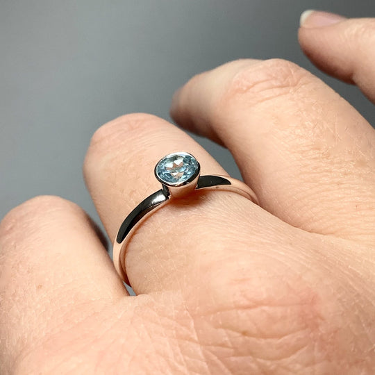 Blue Topaz Ring - Rocks and Gems Canada