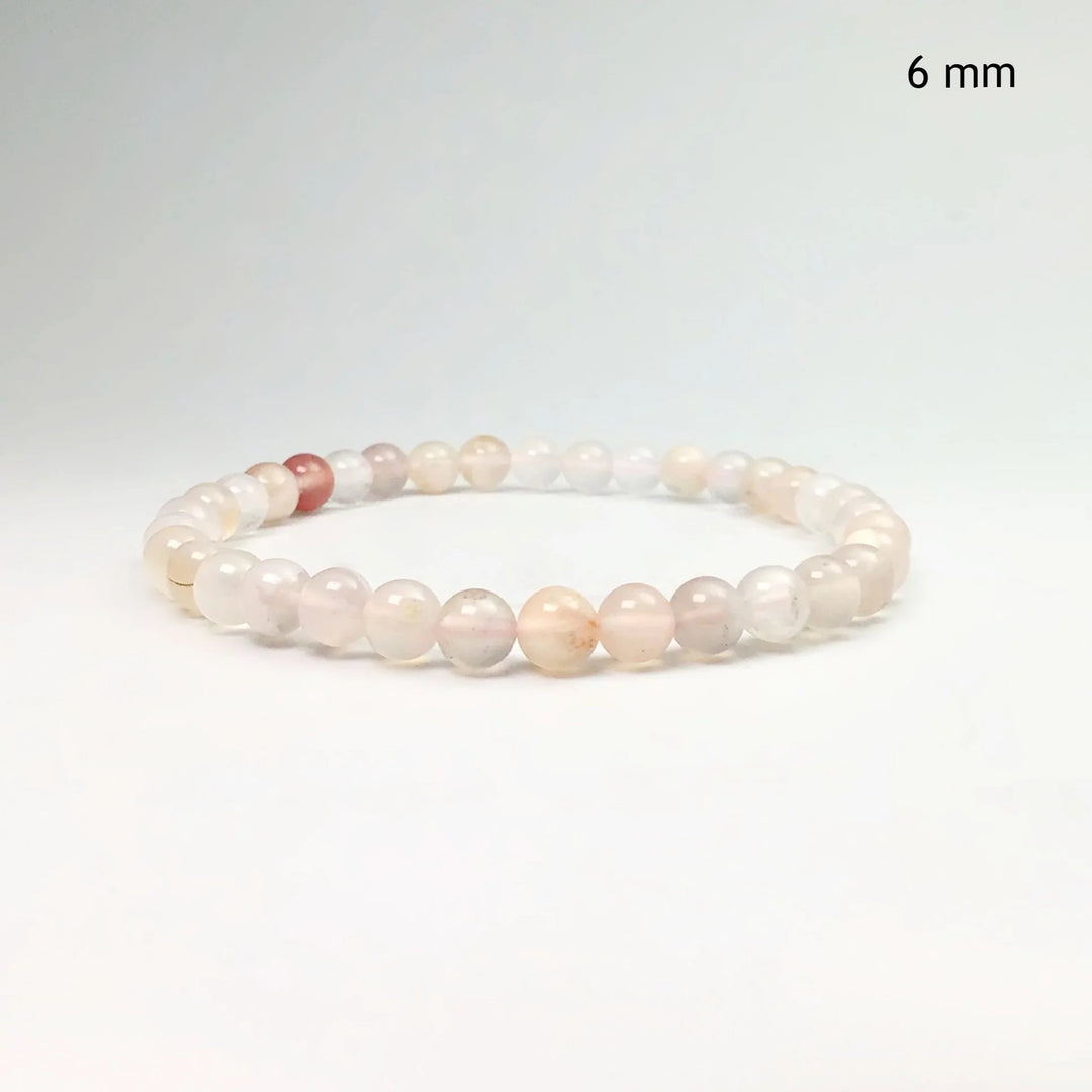 Flower Agate Beaded Bracelet - Rocks and Gems Canada