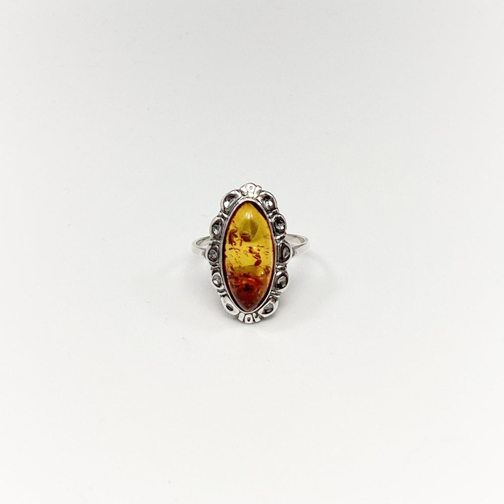 Cognac Amber Ring - Rocks and Gems Canada
