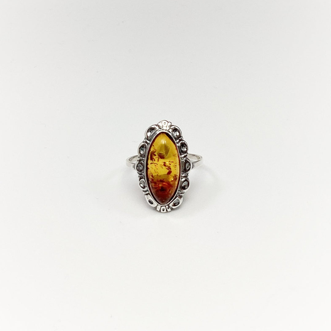 Cognac Amber Ring - Rocks and Gems Canada