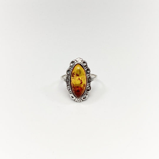 Cognac Amber Ring - Rocks and Gems Canada