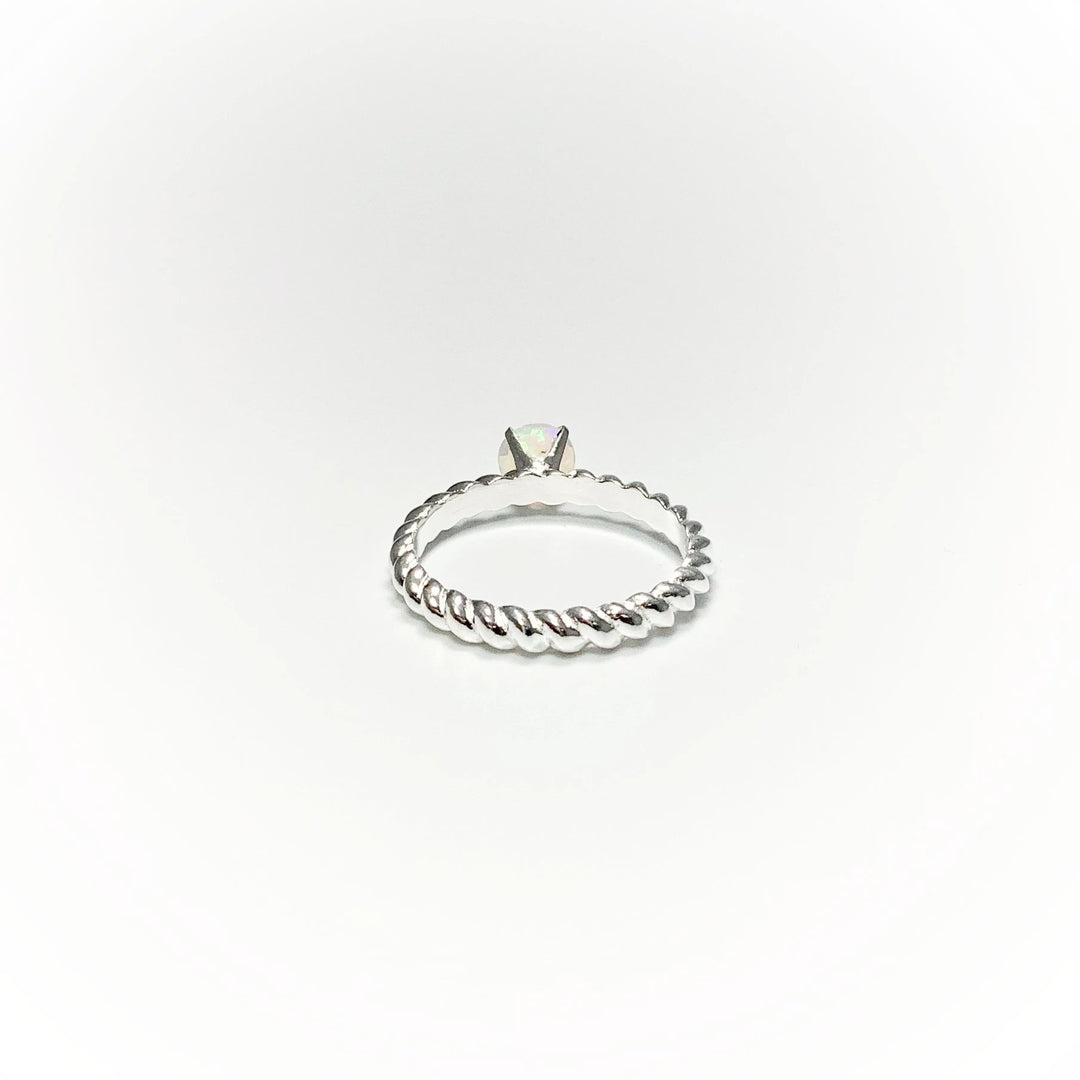 Faceted Ethiopian Fire Opal Ring - Rocks and Gems Canada