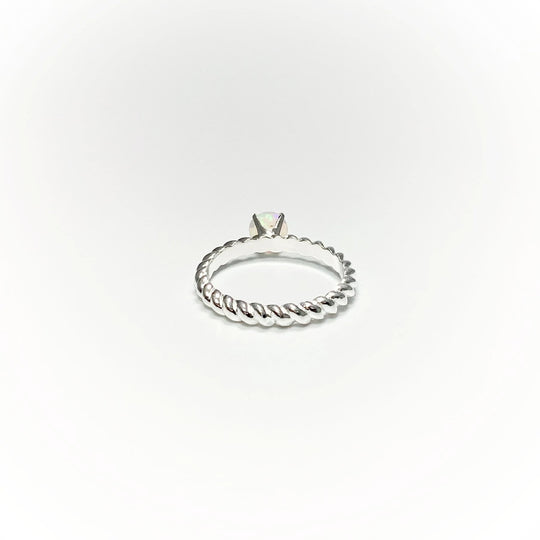 Faceted Ethiopian Fire Opal Ring - Rocks and Gems Canada