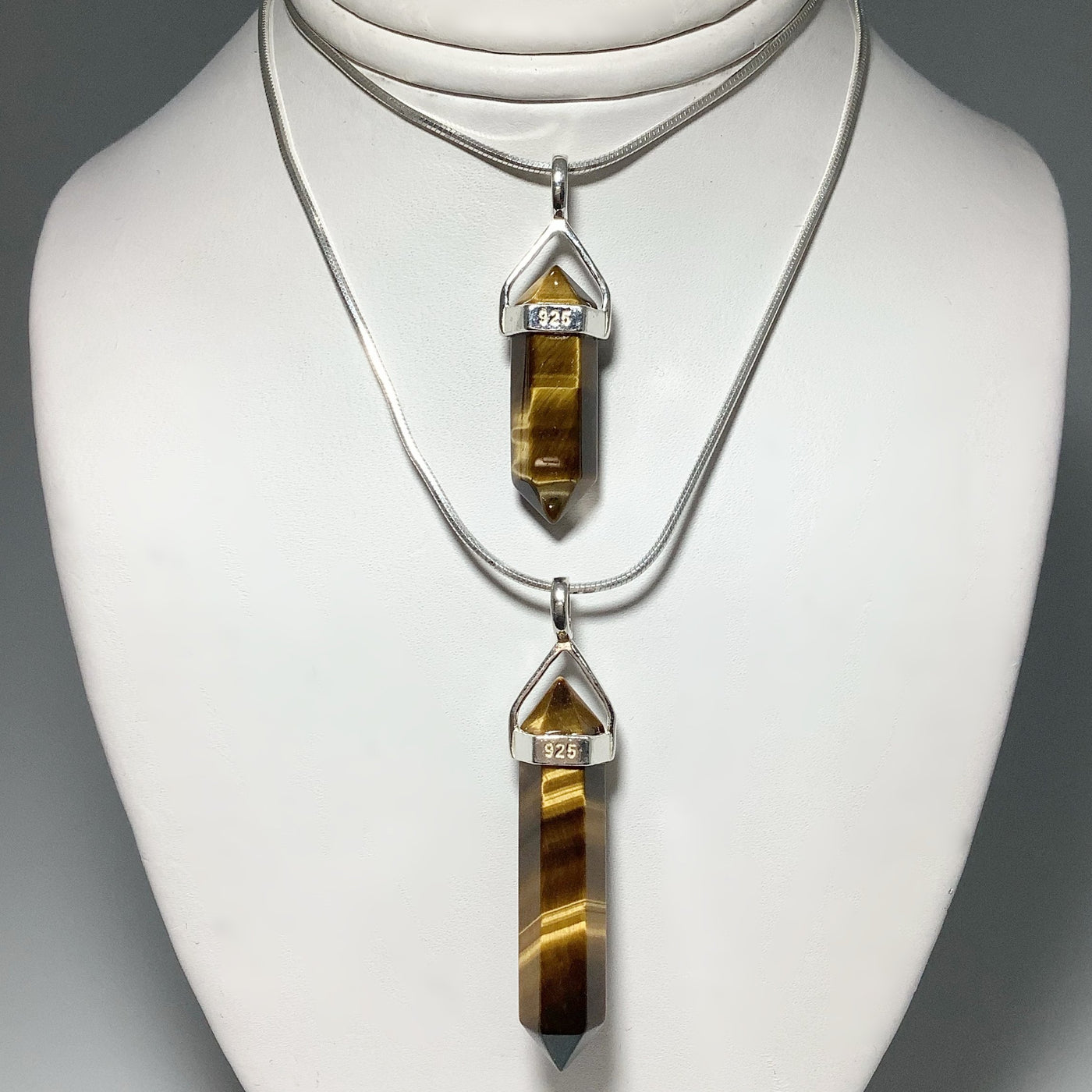 Gold Tiger Eye Double Terminated Point Pendant