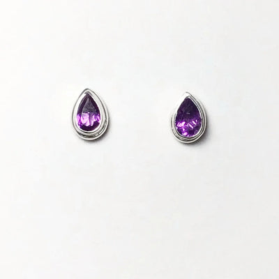 Amethyst Stud Earrings