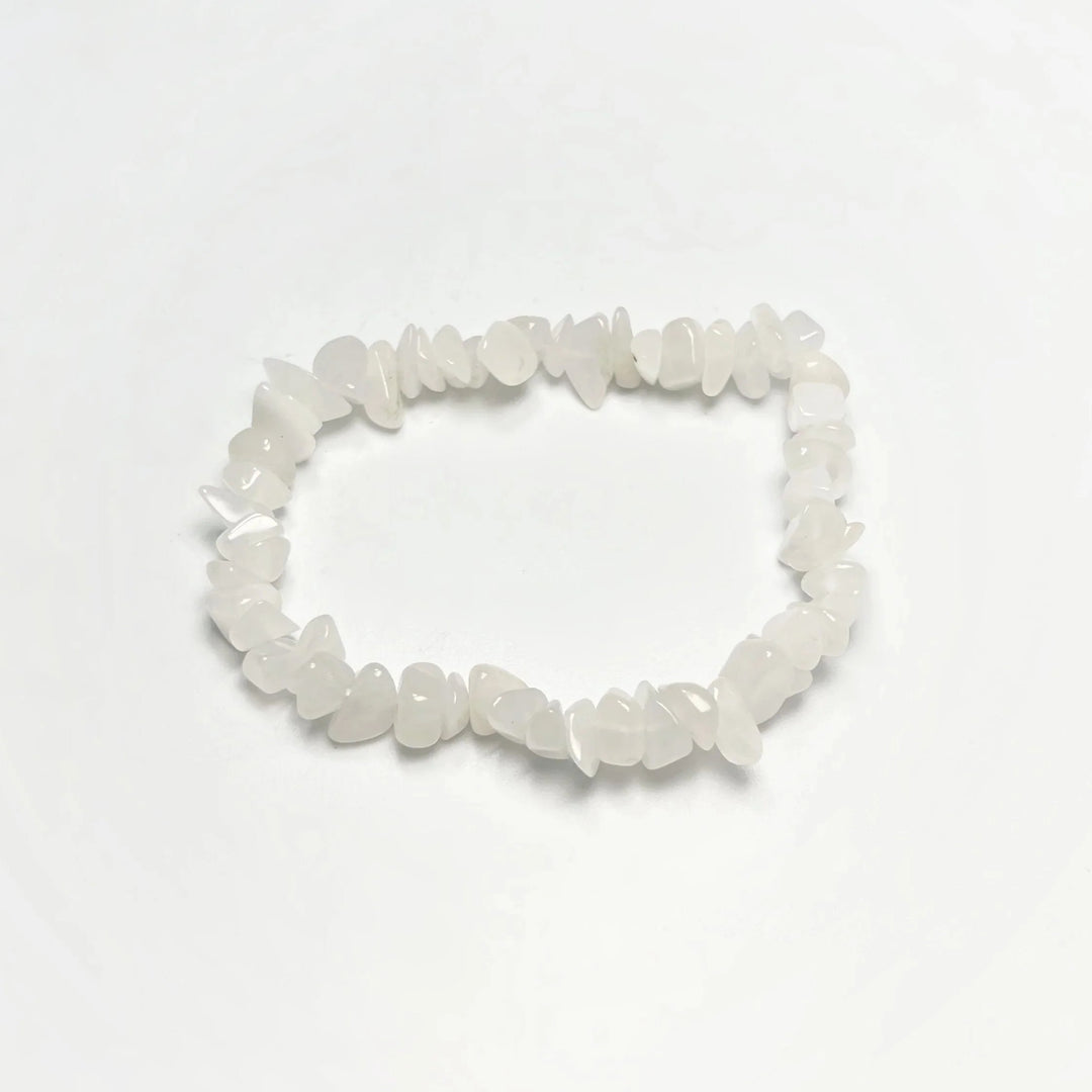Milky Jade Chunky Chip Beaded Bracelet - Rocks and Gems Canada