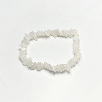 Milky Jade Chunky Chip Beaded Bracelet