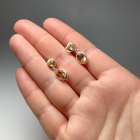 Citrine Stud Earrings - Rocks and Gems Canada