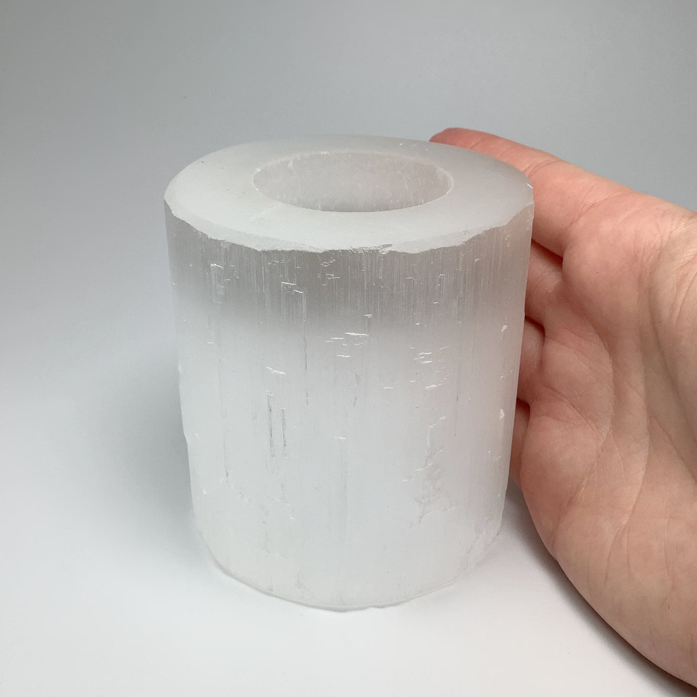 Selenite Candle Holder