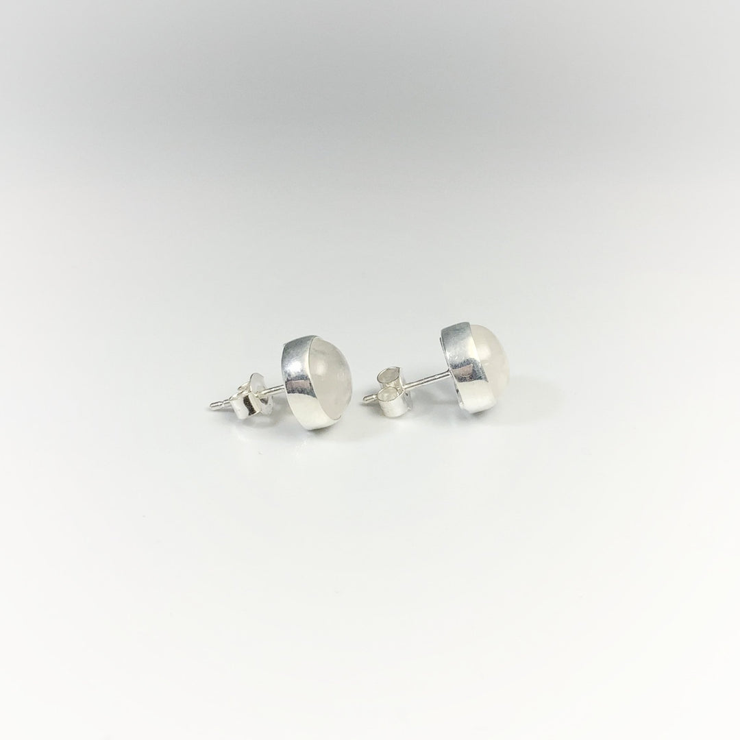 Rainbow Moonstone Stud Earrings - Rocks and Gems Canada