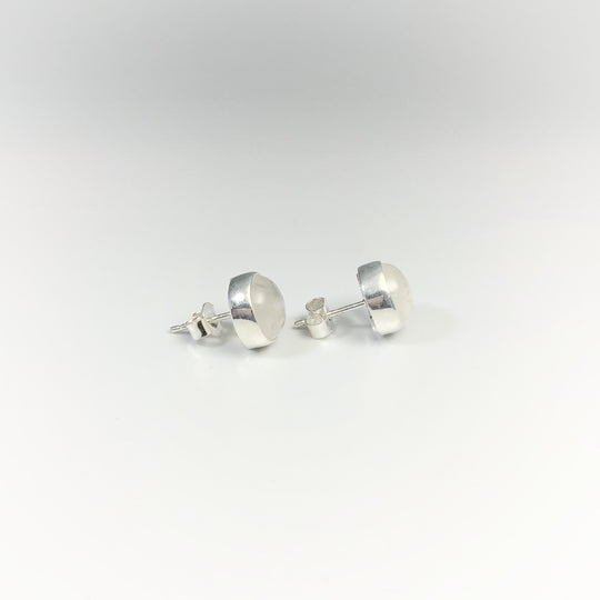 Rainbow Moonstone Stud Earrings - Rocks and Gems Canada