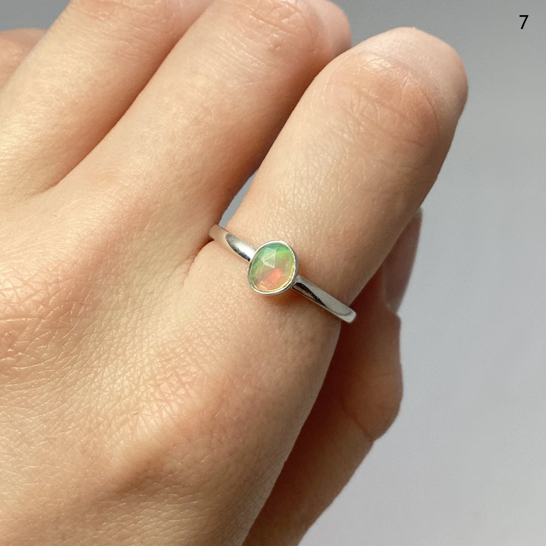 Faceted Ethiopian Fire Opal Ring - Rocks and Gems Canada