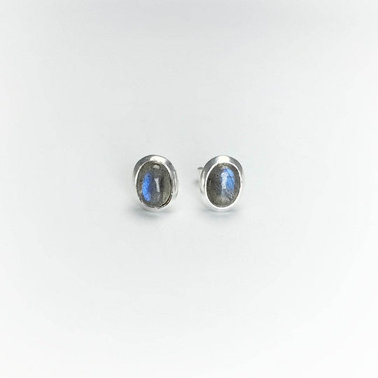 Labradorite Stud Earrings - Rocks and Gems Canada
