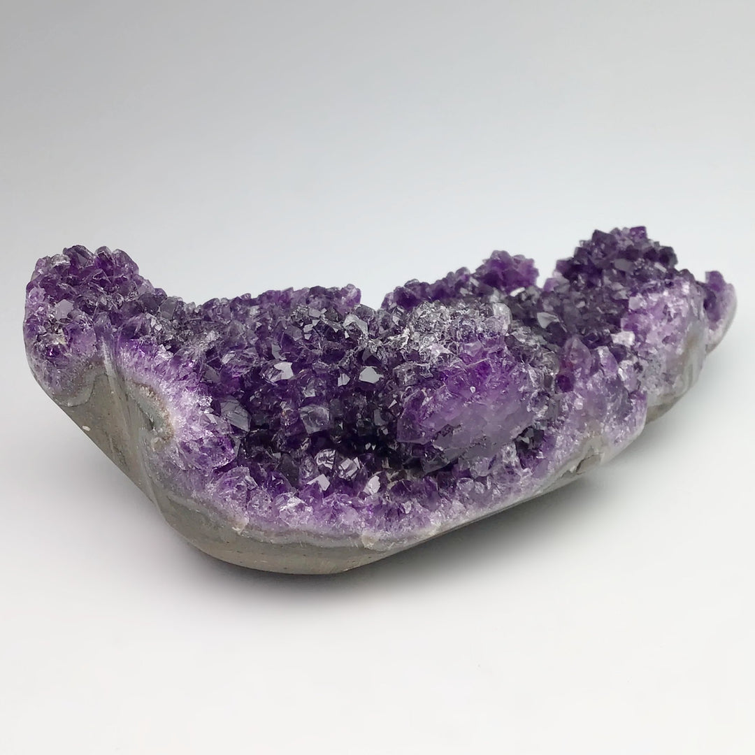 Amethyst Druze Cluster Leaf Carving - Rocks and Gems Canada