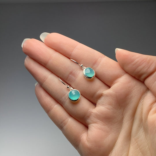 Blue Onyx Dangle Earrings - Rocks and Gems Canada