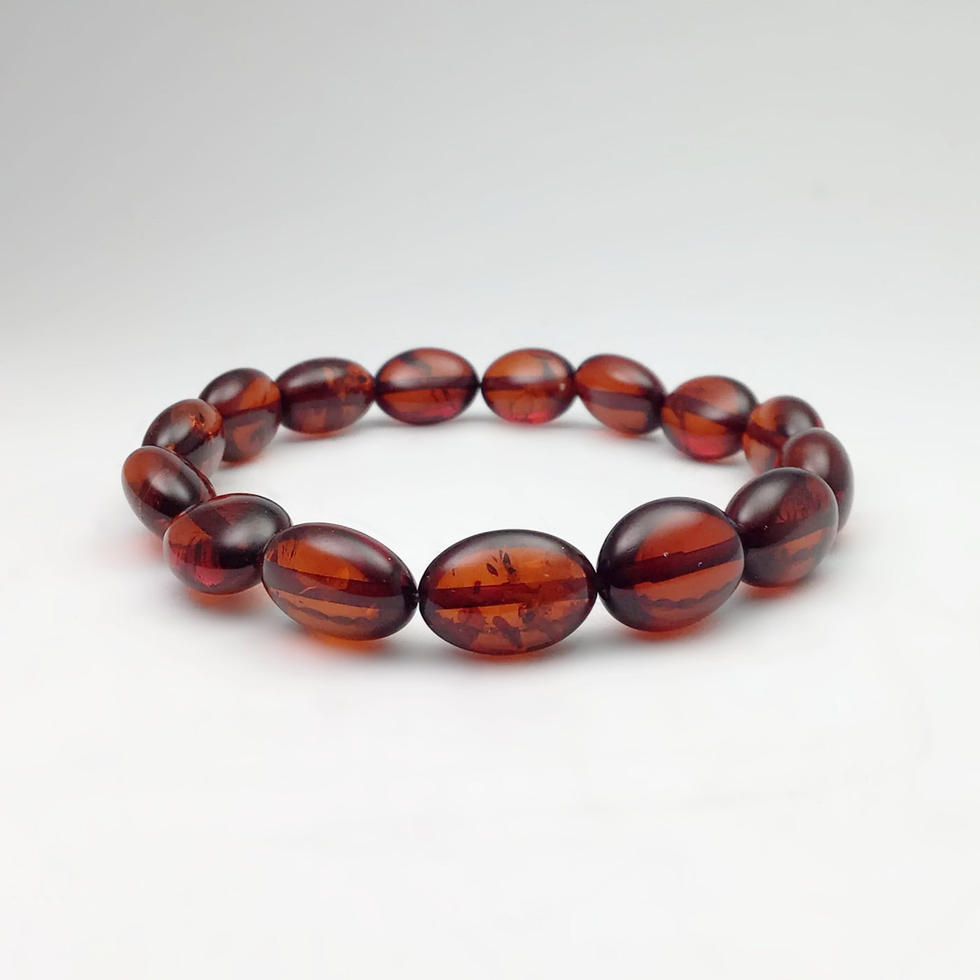 Cognac Amber Beaded Bracelet