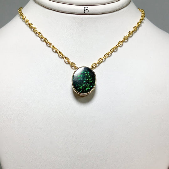 Alberta Ammolite 14K Gold Pendant - Rocks and Gems Canada