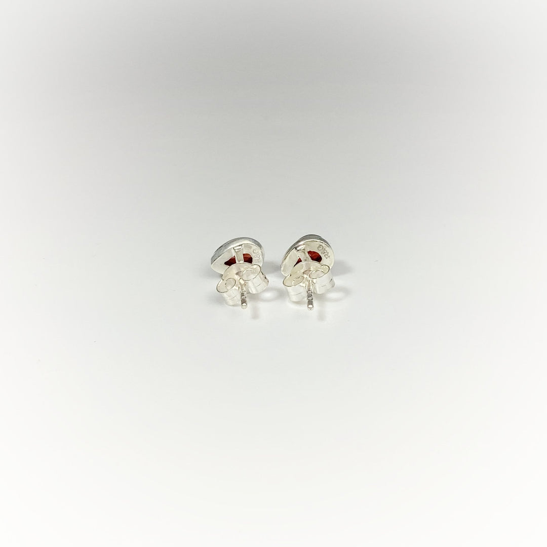 Garnet Stud Earrings - Rocks and Gems Canada