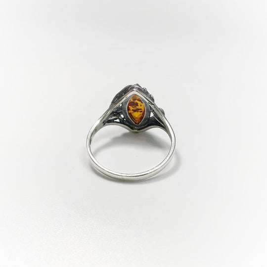 Cognac Amber Ring - Rocks and Gems Canada