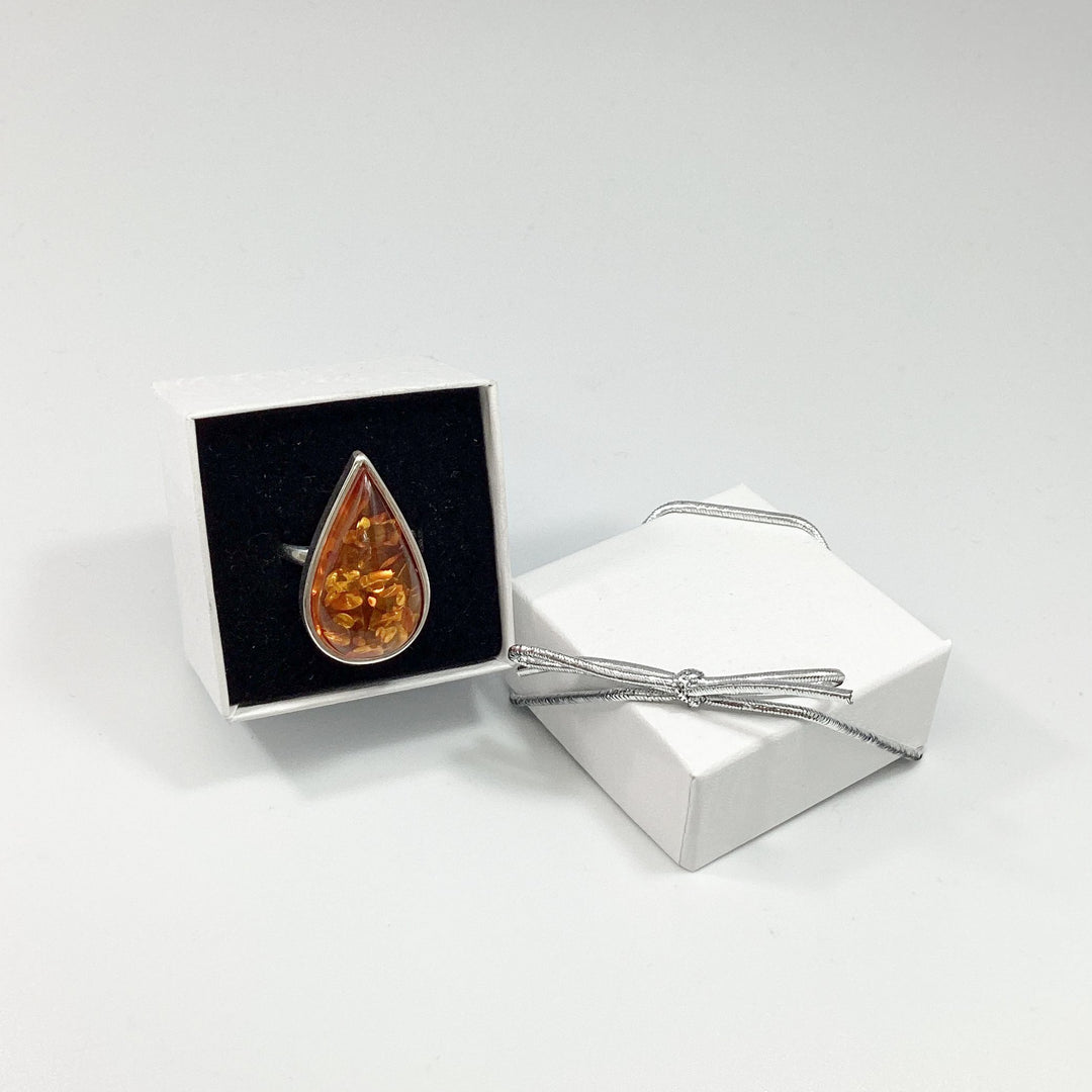 Cognac Amber Ring - Rocks and Gems Canada