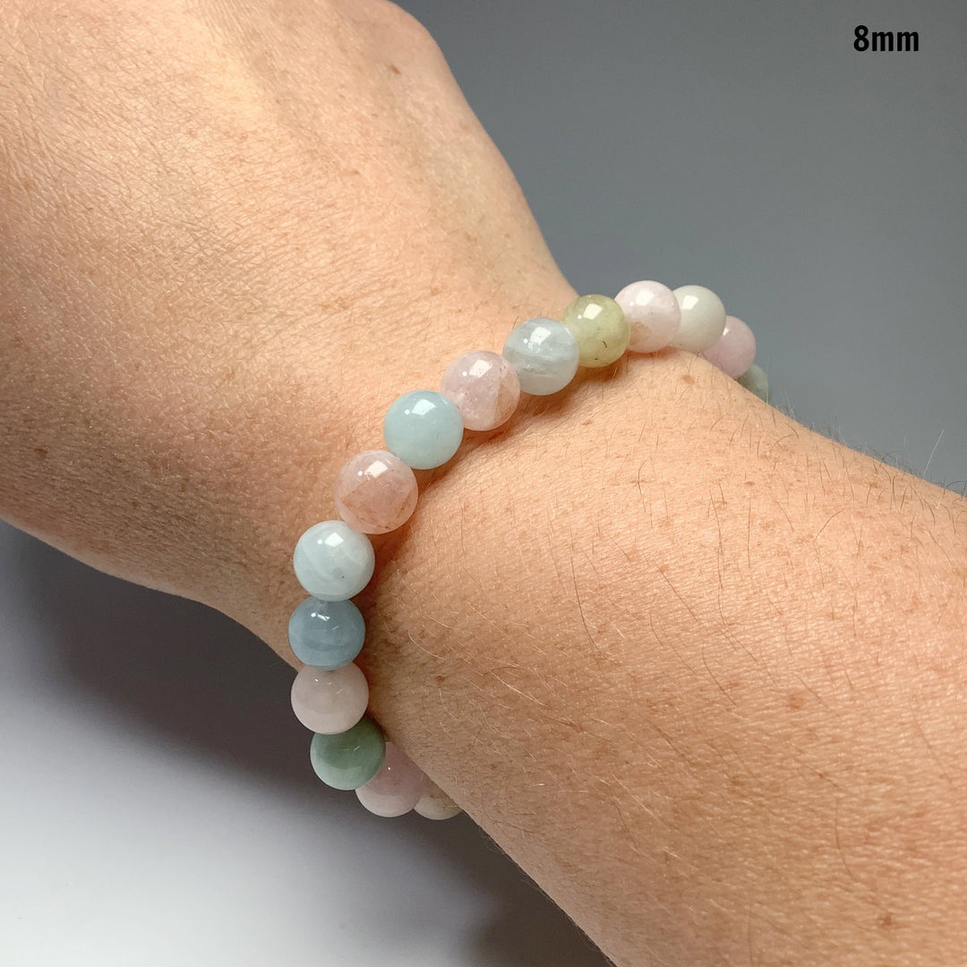 Morganite Beaded Bracelet - Rocks and Gems Canada