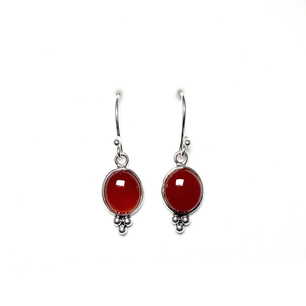 Carnelian Agate Dangle Earrings - Rocks and Gems Canada