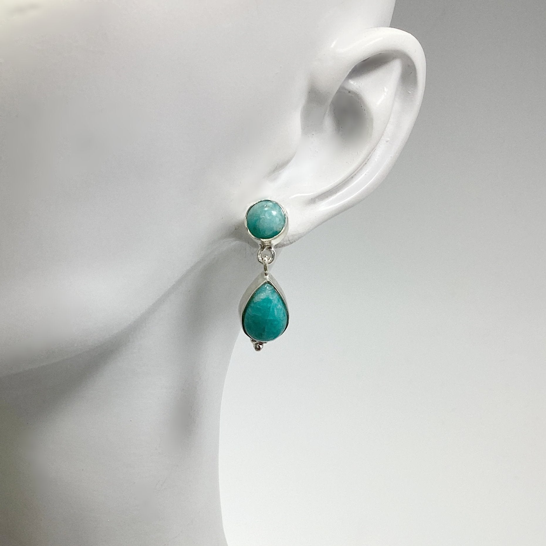 Amazonite Stud Earrings - Rocks and Gems Canada