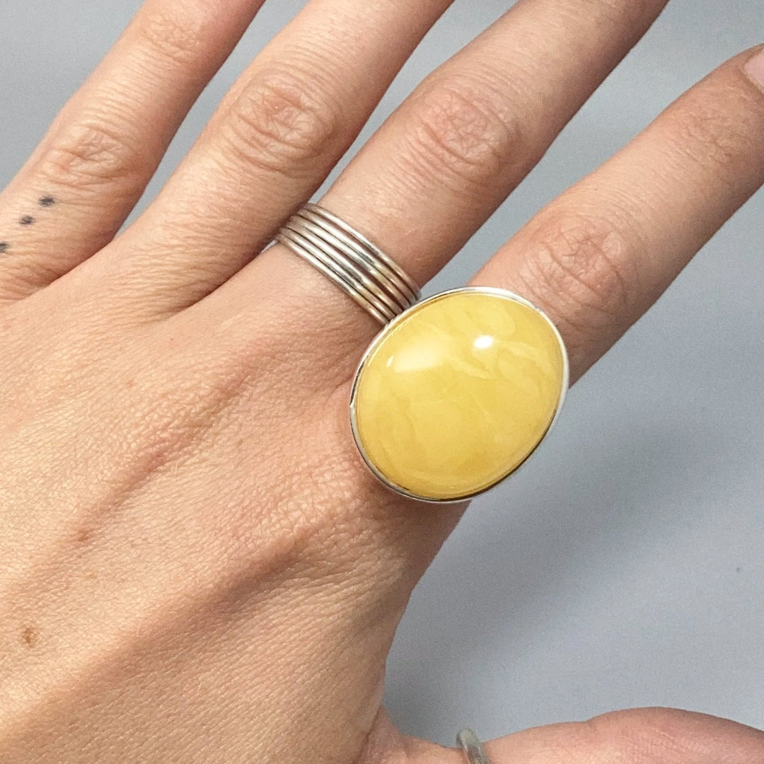 Butterscotch Amber Ring - Rocks and Gems Canada