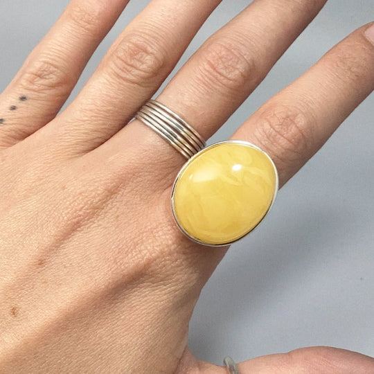 Butterscotch Amber Ring - Rocks and Gems Canada