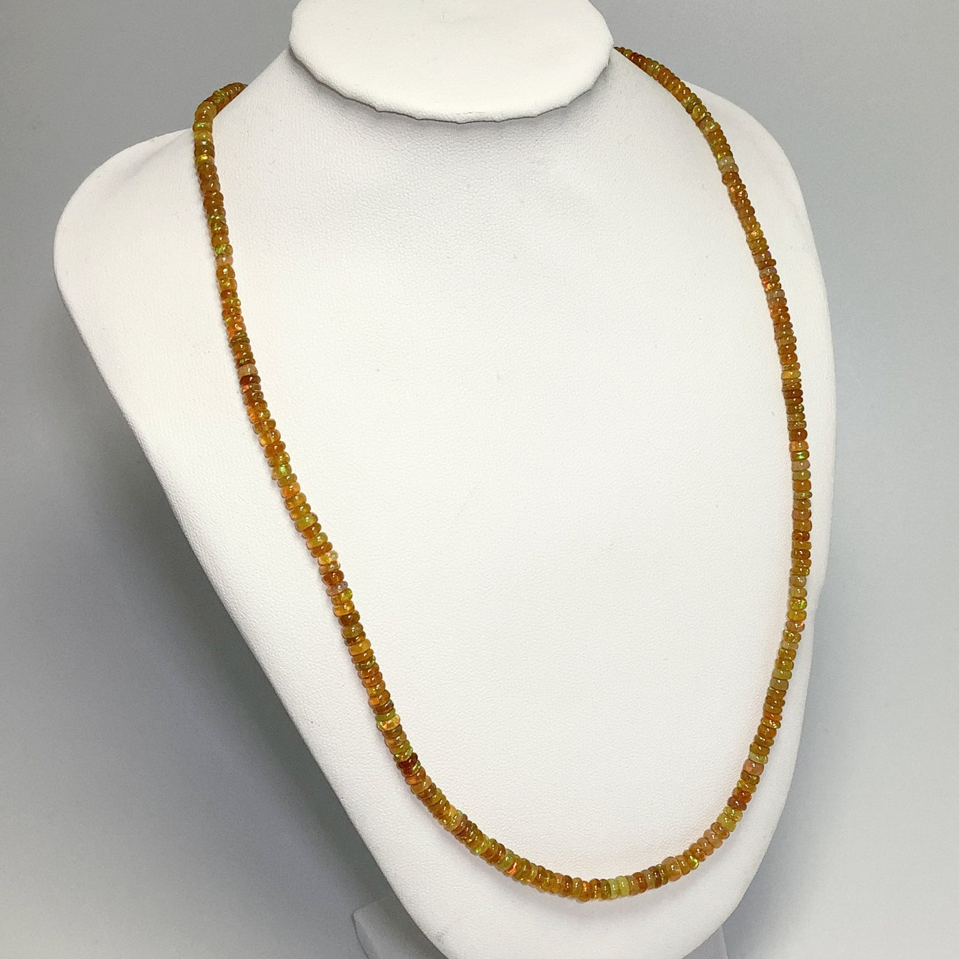 Fire Opal Beaded Necklace