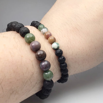 Indian Agate Beaded Bracelet