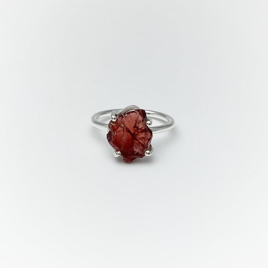 Raw Garnet Ring - Rocks and Gems Canada