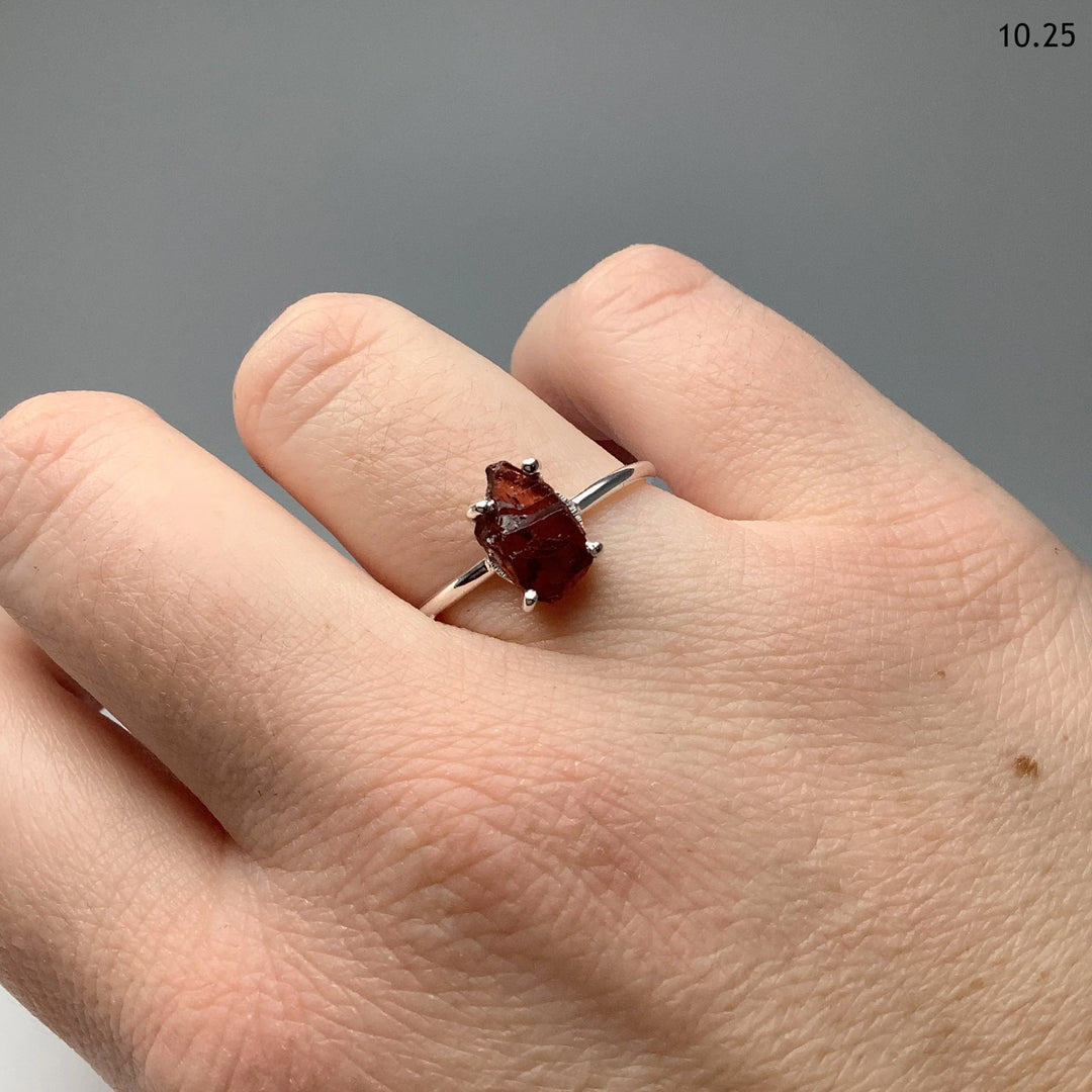 Raw Garnet Ring - Rocks and Gems Canada