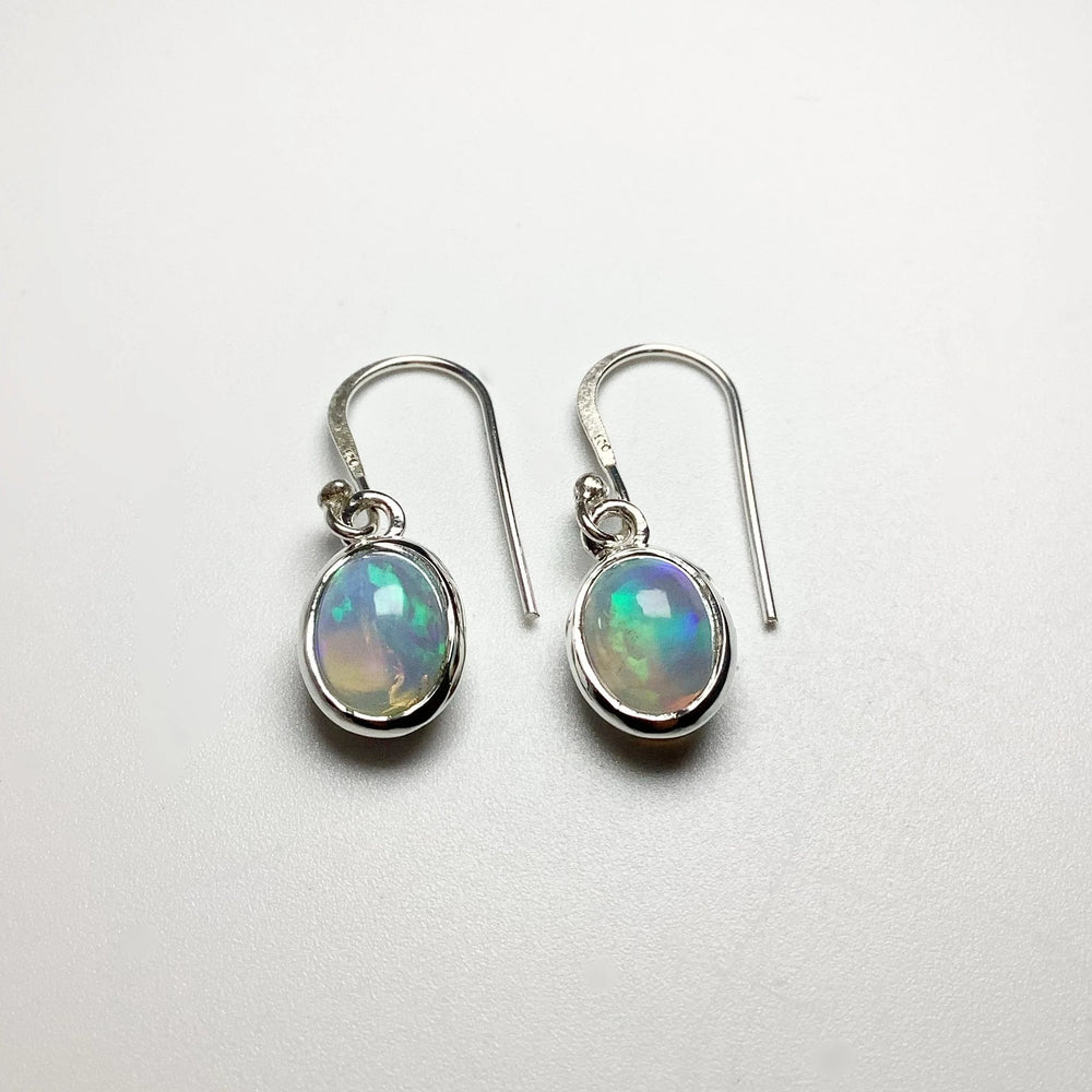Ethiopian Fire Opal Dangle Earrings - Rocks and Gems Canada