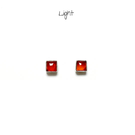 Carnelian Agate Stud Earrings - Rocks and Gems Canada