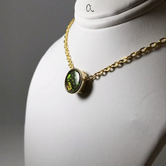 Alberta Ammolite 14K Gold Pendant - Rocks and Gems Canada