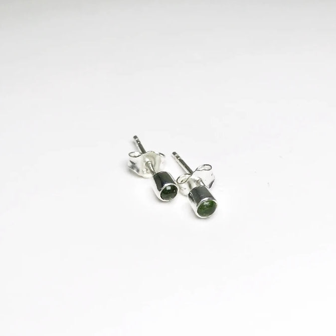Green Tourmaline Stud Earrings