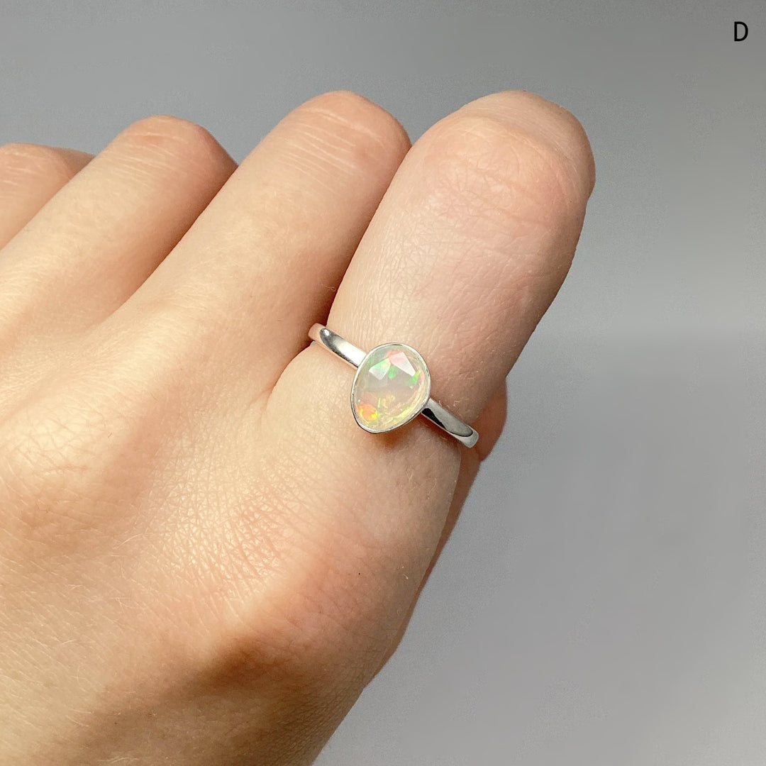 Faceted Ethiopian Fire Opal Ring - Rocks and Gems Canada